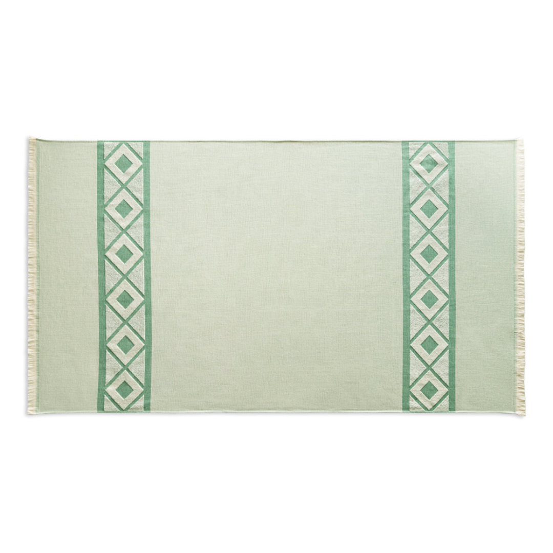 Toalla ligera y resistente en algodón y algodón reciclado con huella de CO₂.